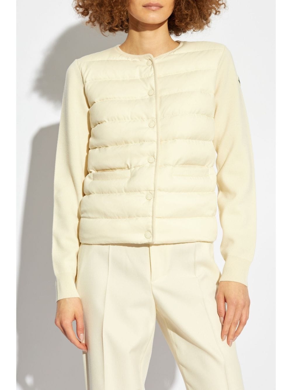 padded wool cardigan - 3