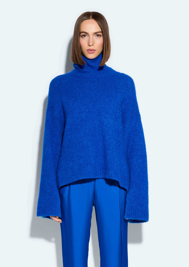 LAPOINTE Alpaca Silk Oversized Turtleneck Sweater outlook