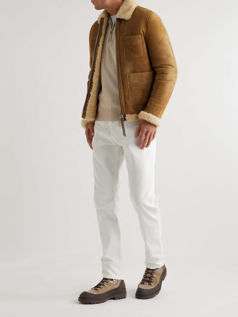 Rubber-Trimmed Nubuck and Leather Boots 2