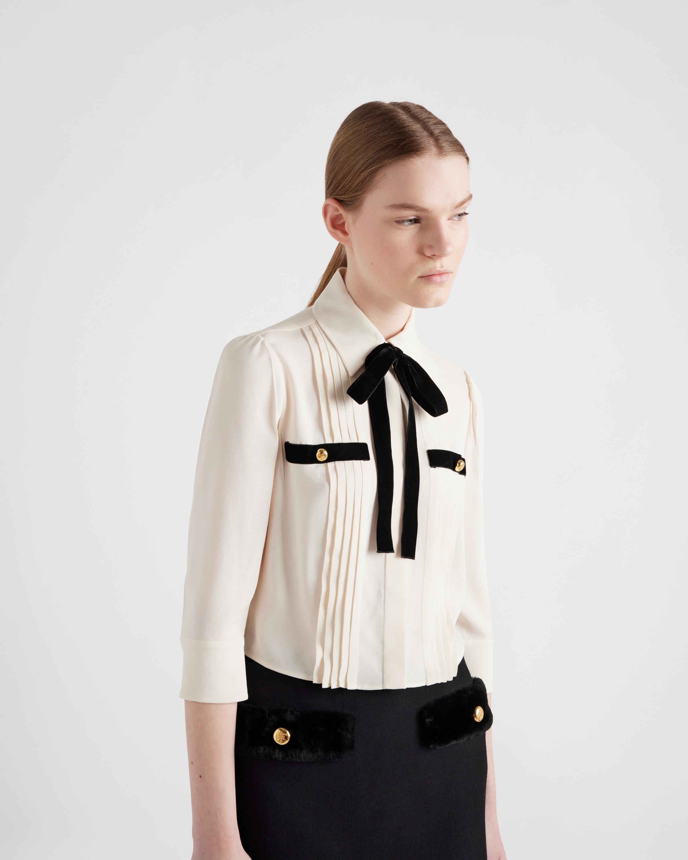 Pleated sablé shirt - 6