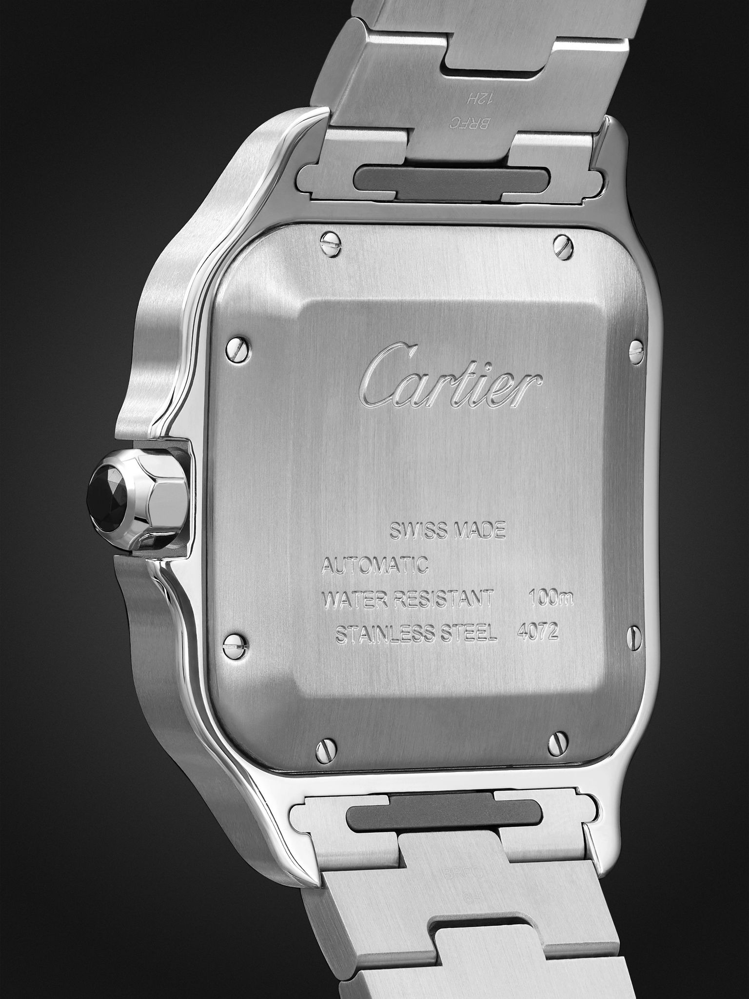 Santos de Cartier Automatic 39.8mm Interchangeable Steel and Rubber Watch, Ref. No. WSSA0037 Gray - 4