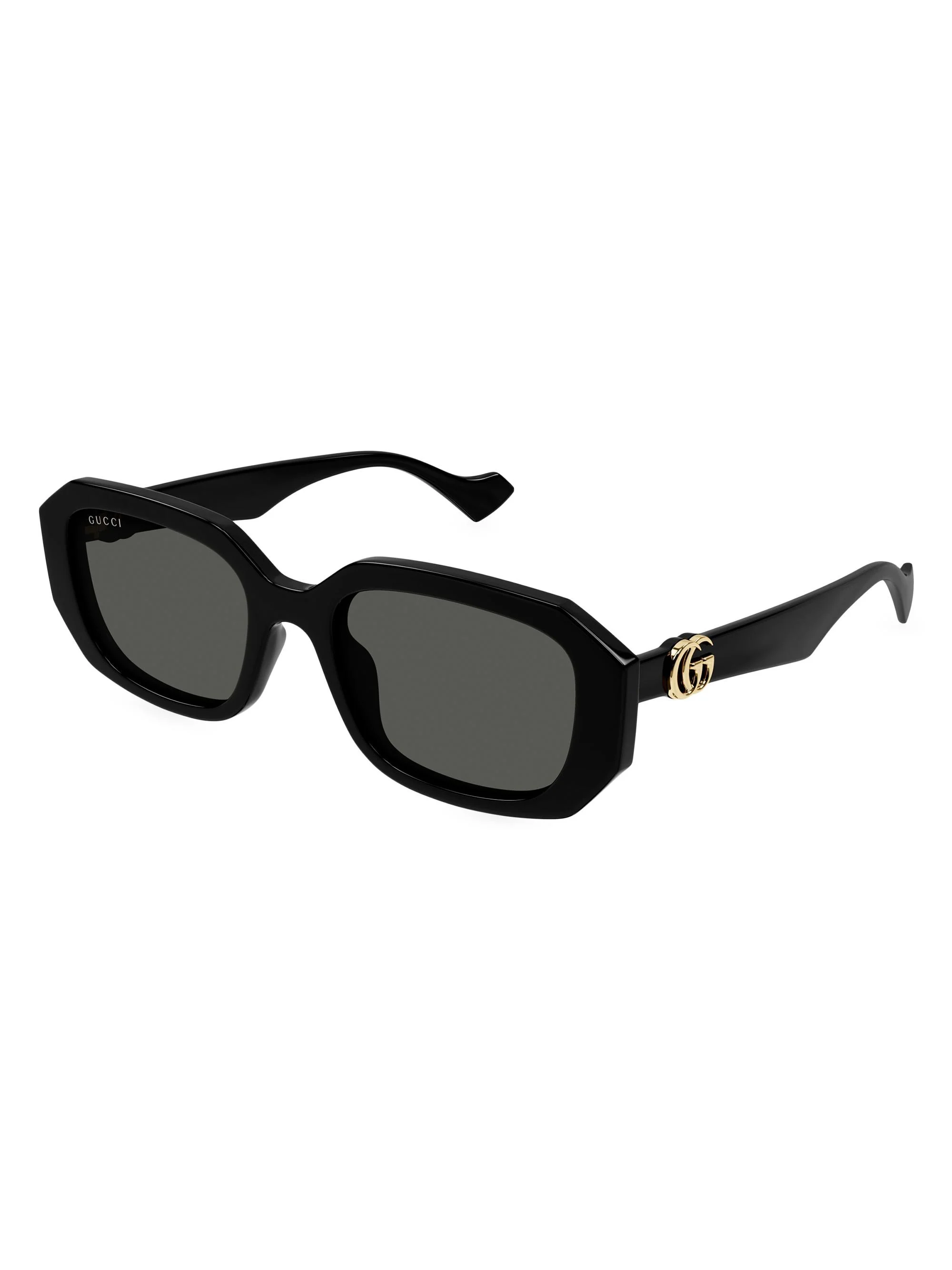 Women's GG Generation Light 54MM Rectangular Sunglasses - Black Grey - 1