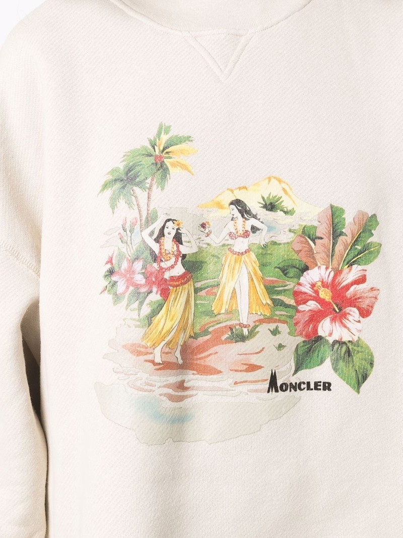 x Moncler tropical-print sweatshirt 5