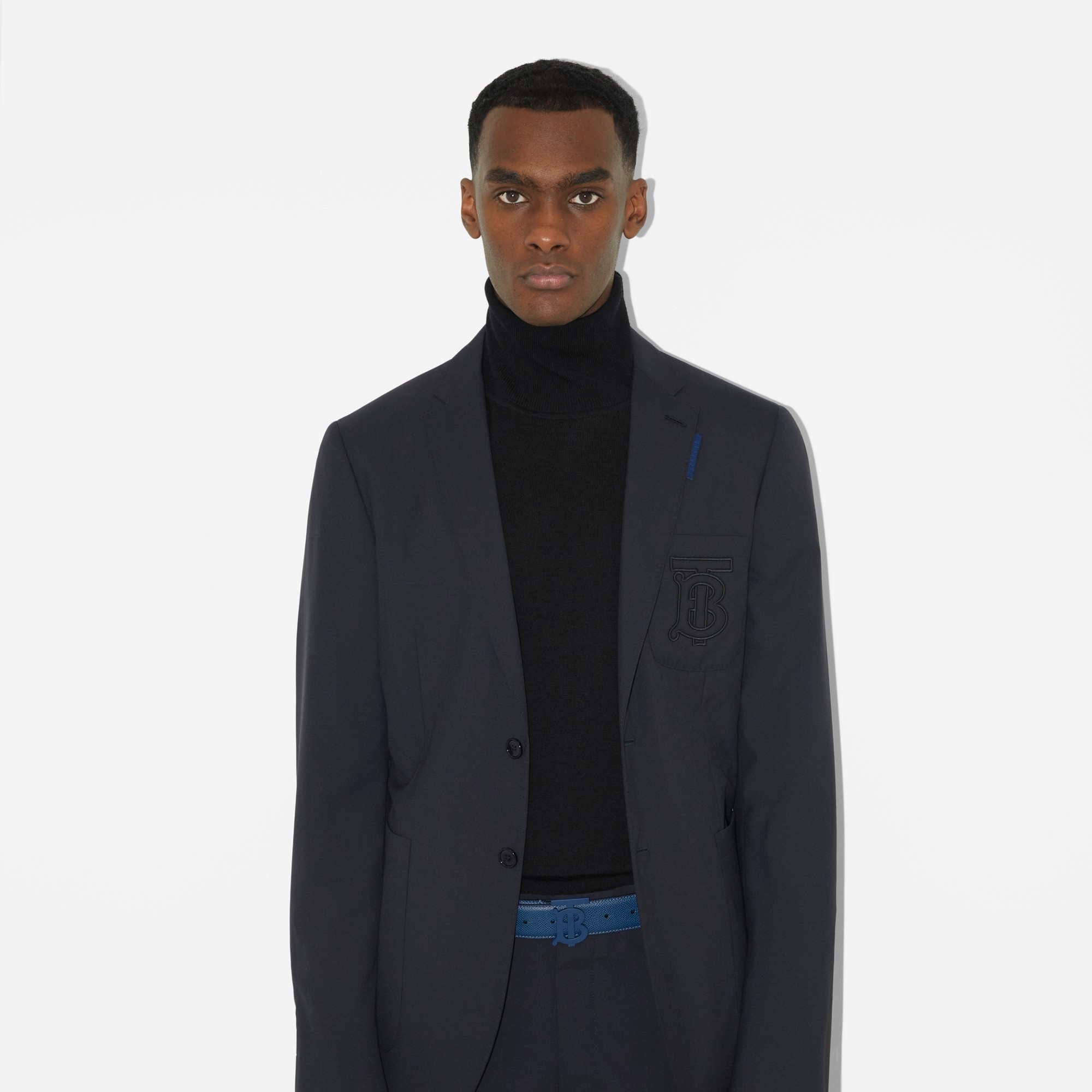 Grainy Leather TB Belt - 3