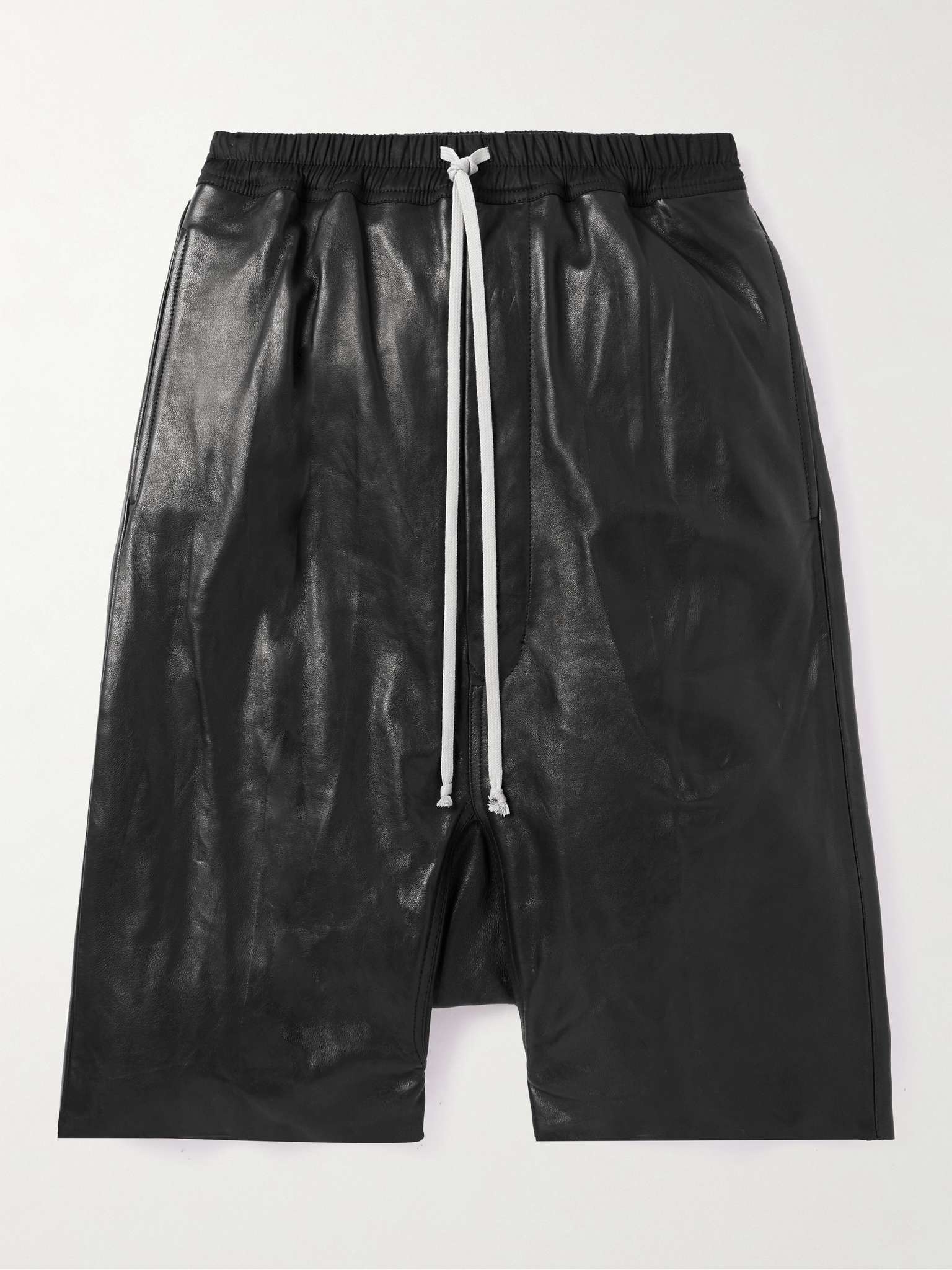 Pod Wide-Leg Leather Drawstring Shorts - 1