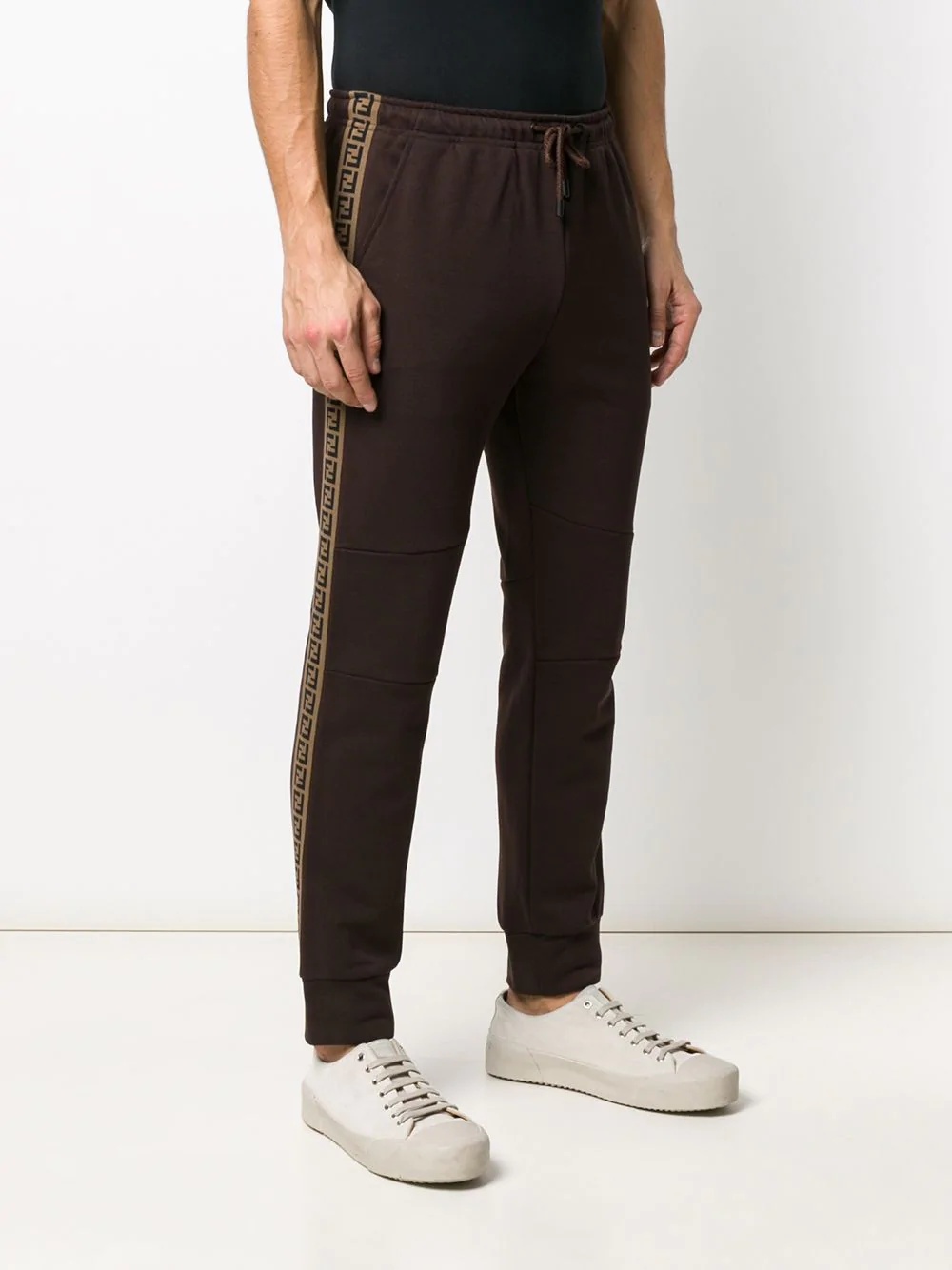 Double-F side-stripe track trousers - 3