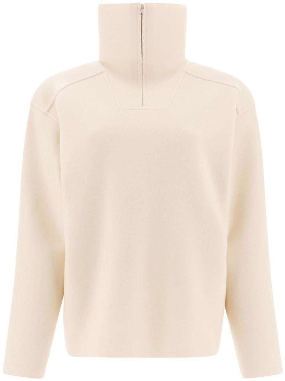 zip turtleneck sweater - 1