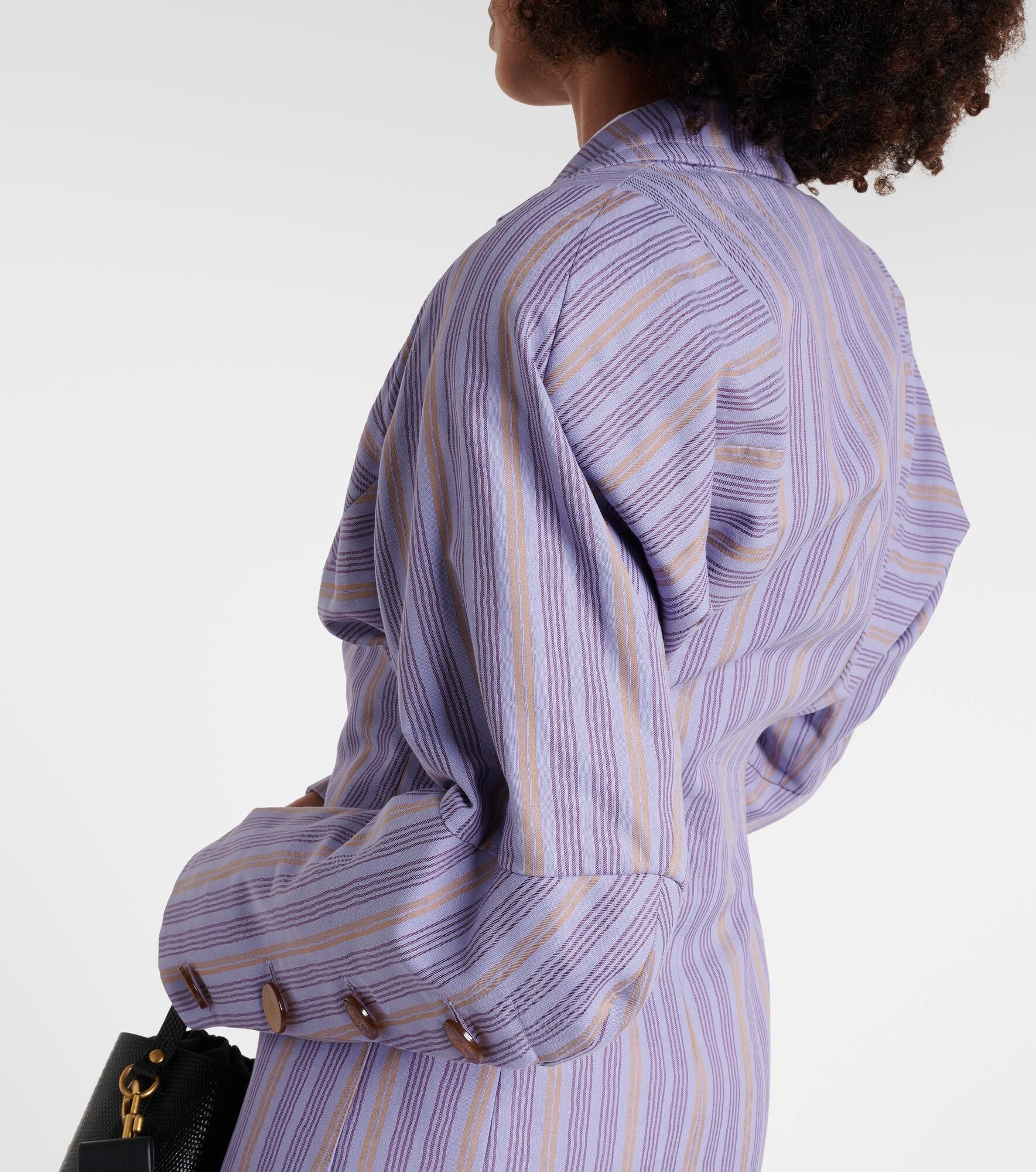 Pourpoint striped cotton blazer - 6