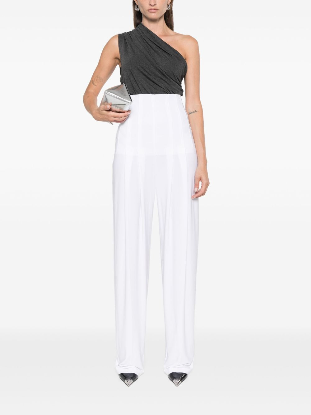 pleated high-waisted trousers - 2