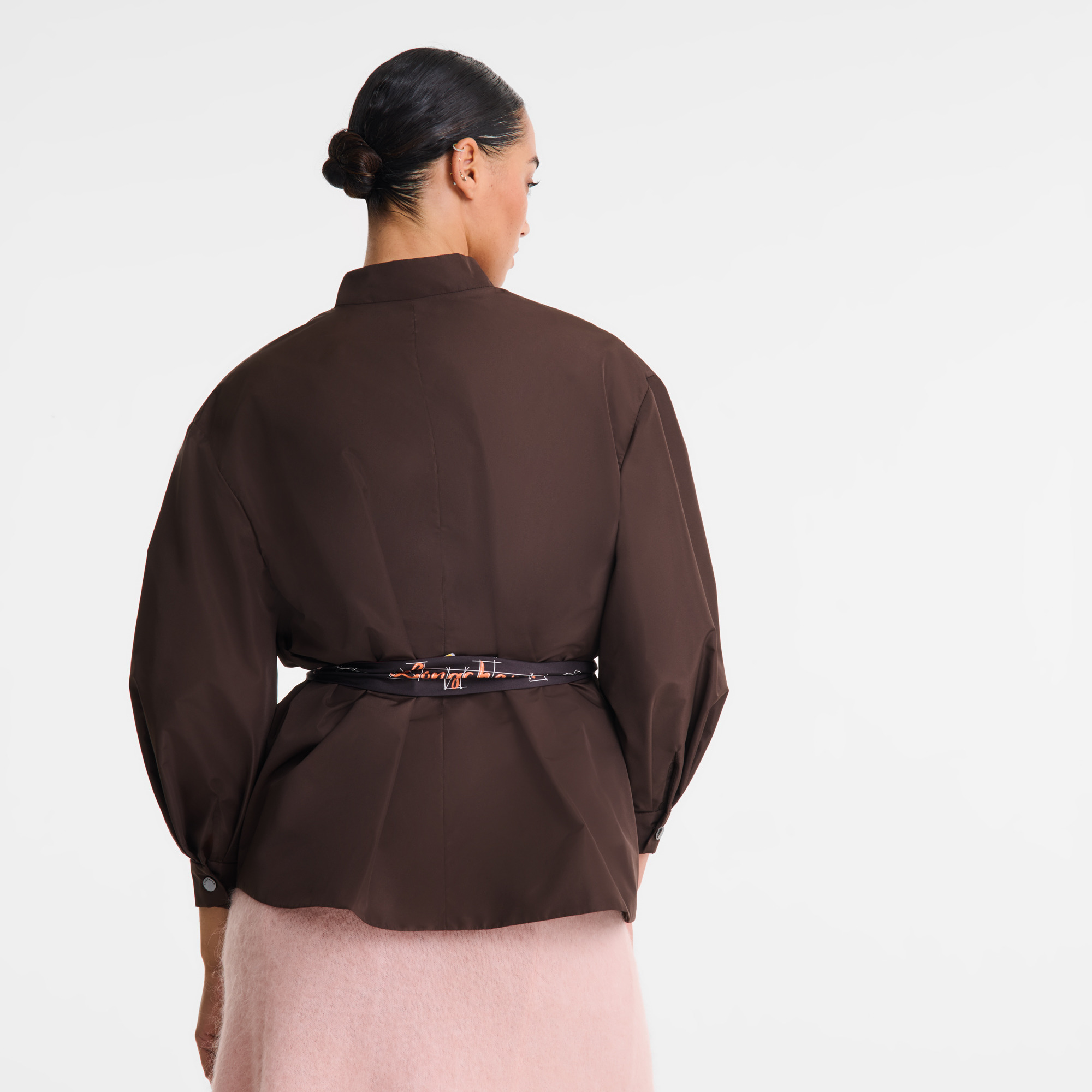 Kimono jacket Mocha - Technical taffeta - 5
