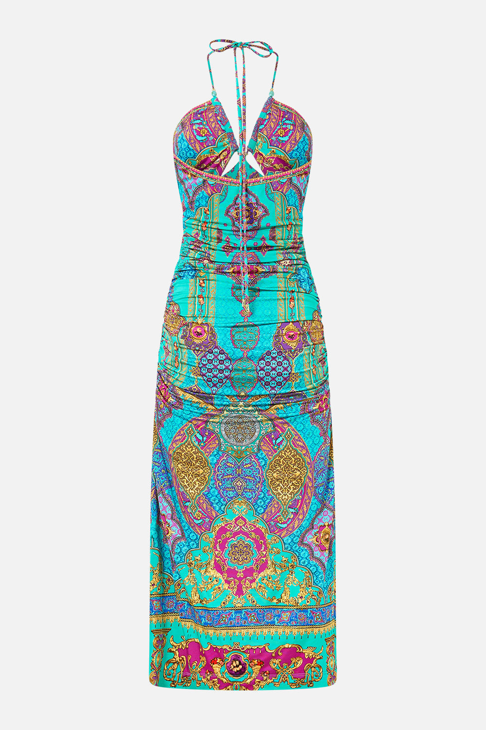 CUT OUT SLEEVELESS JERSEY HALTER NECK DRESS THE CONCUBINES CORRIDOR - 8