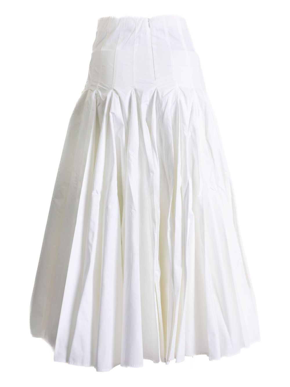 pleated cotton midi skirt - 2
