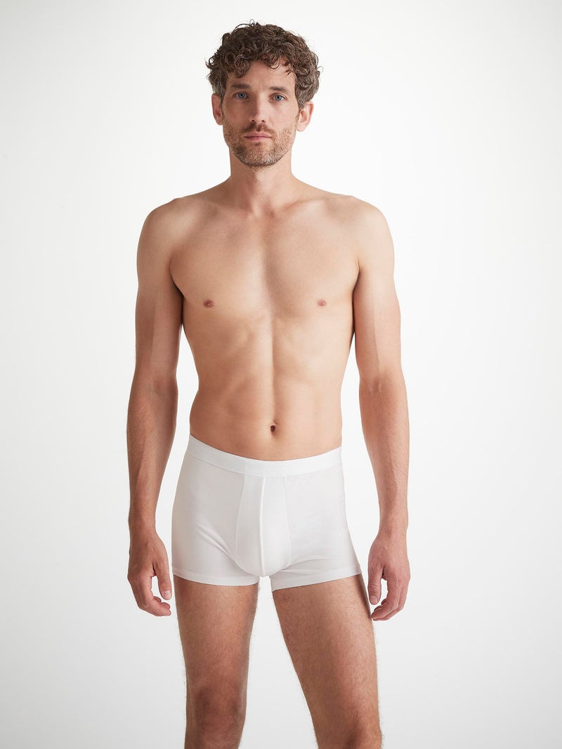 Men's Boxer Briefs Jack Pima Cotton Stretch White 5