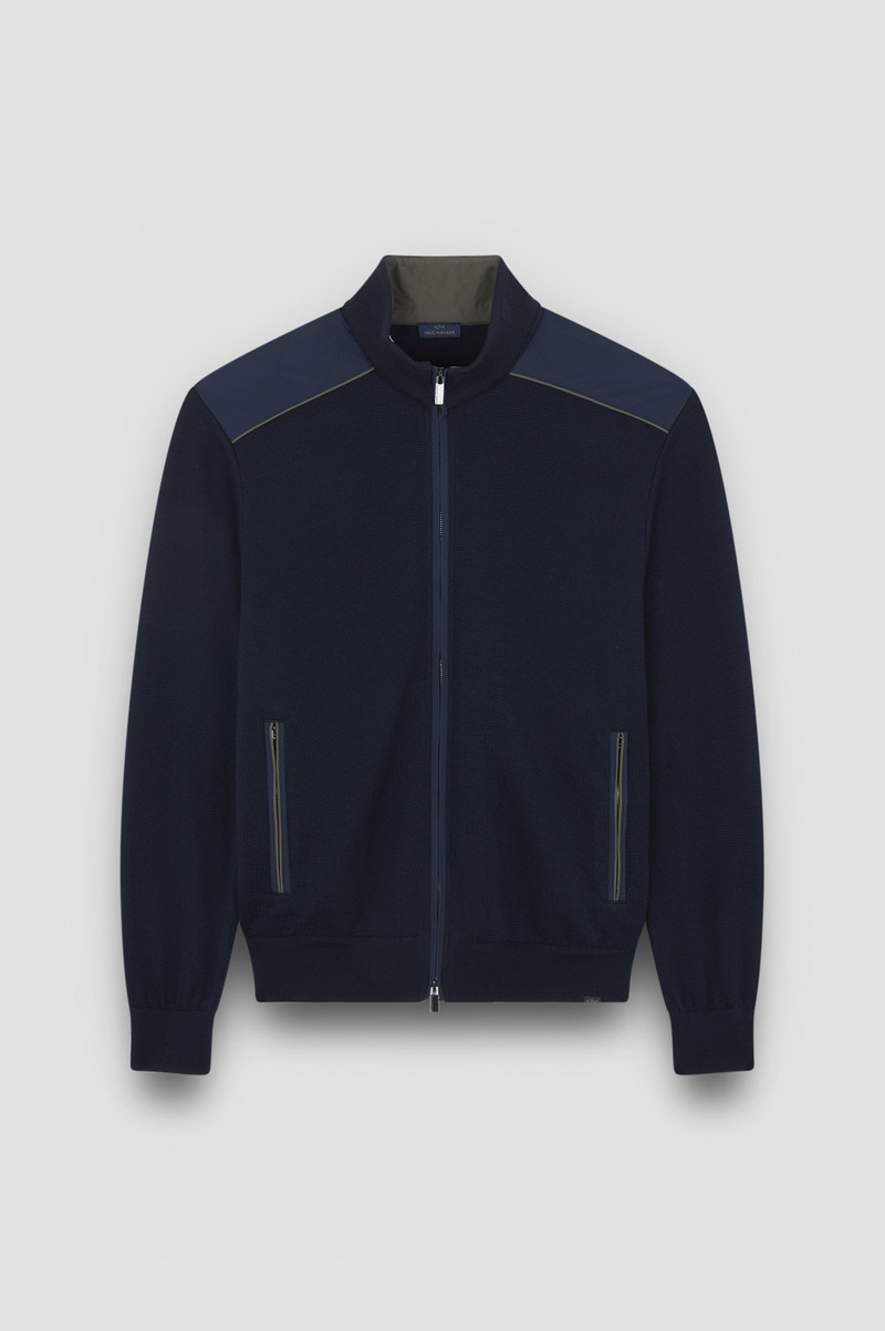 SOFT COOL TOUCH WOOL ZIP-UP SWEATER WITH TYPHOON® PLATINUM DETAILS 1