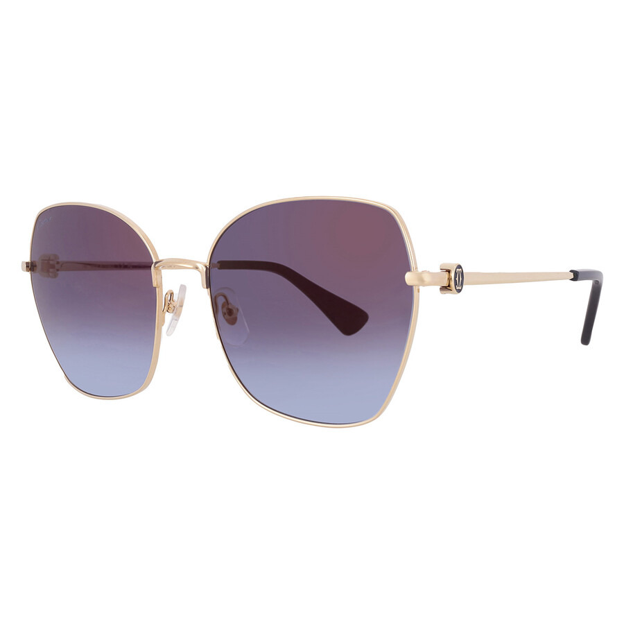 Cartier C Decor Blue Butterfly Ladies Sunglasses CT0402S 006 59 - 2