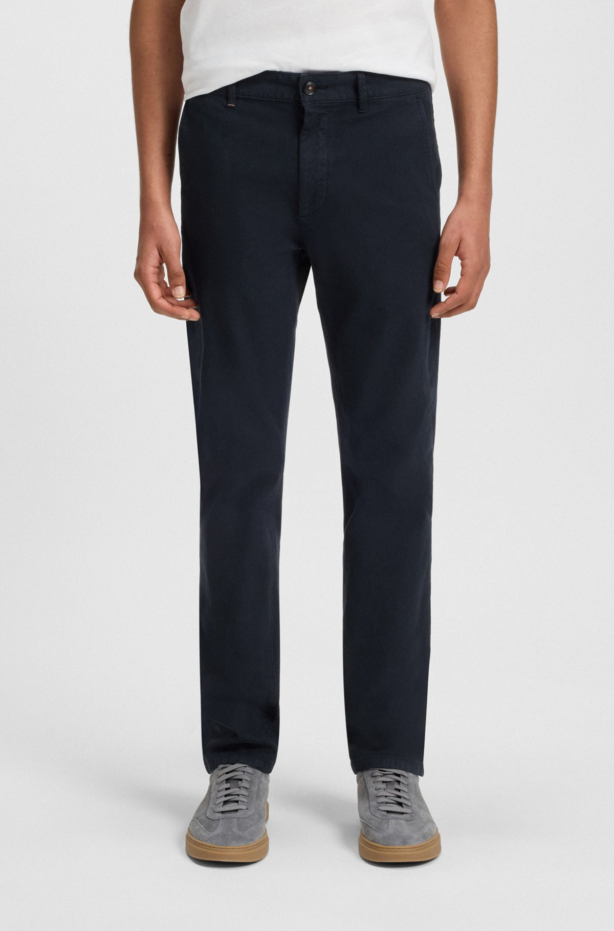 SLIM-FIT PANTS IN STRETCH COTTON - 2