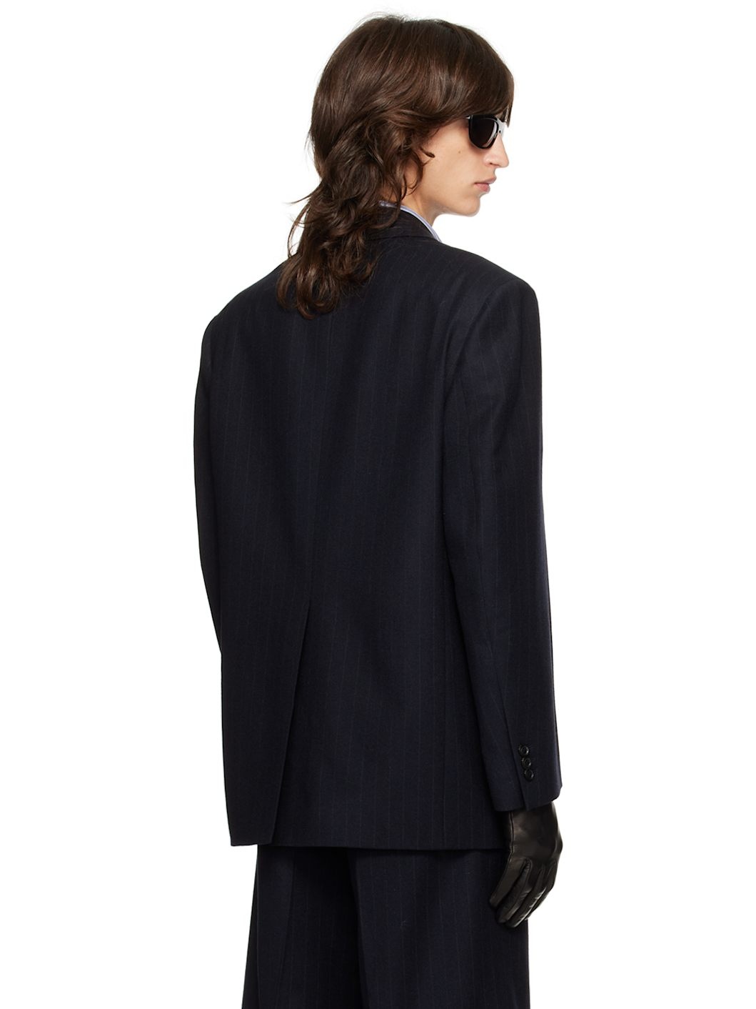 Navy Oversized Blazer - 3