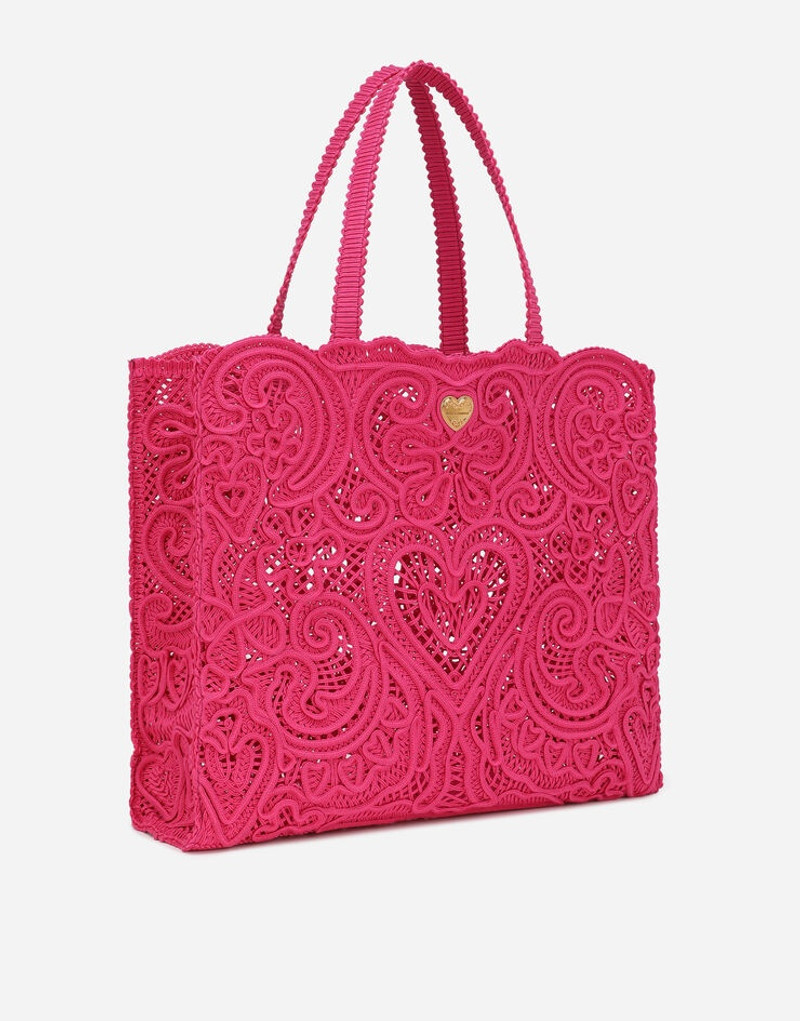 Large cordonetto lace shopper 3