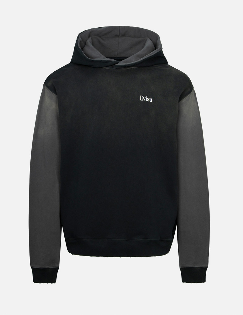 SEAGULL AND LOGO PRINT BOXY HOODIE 1