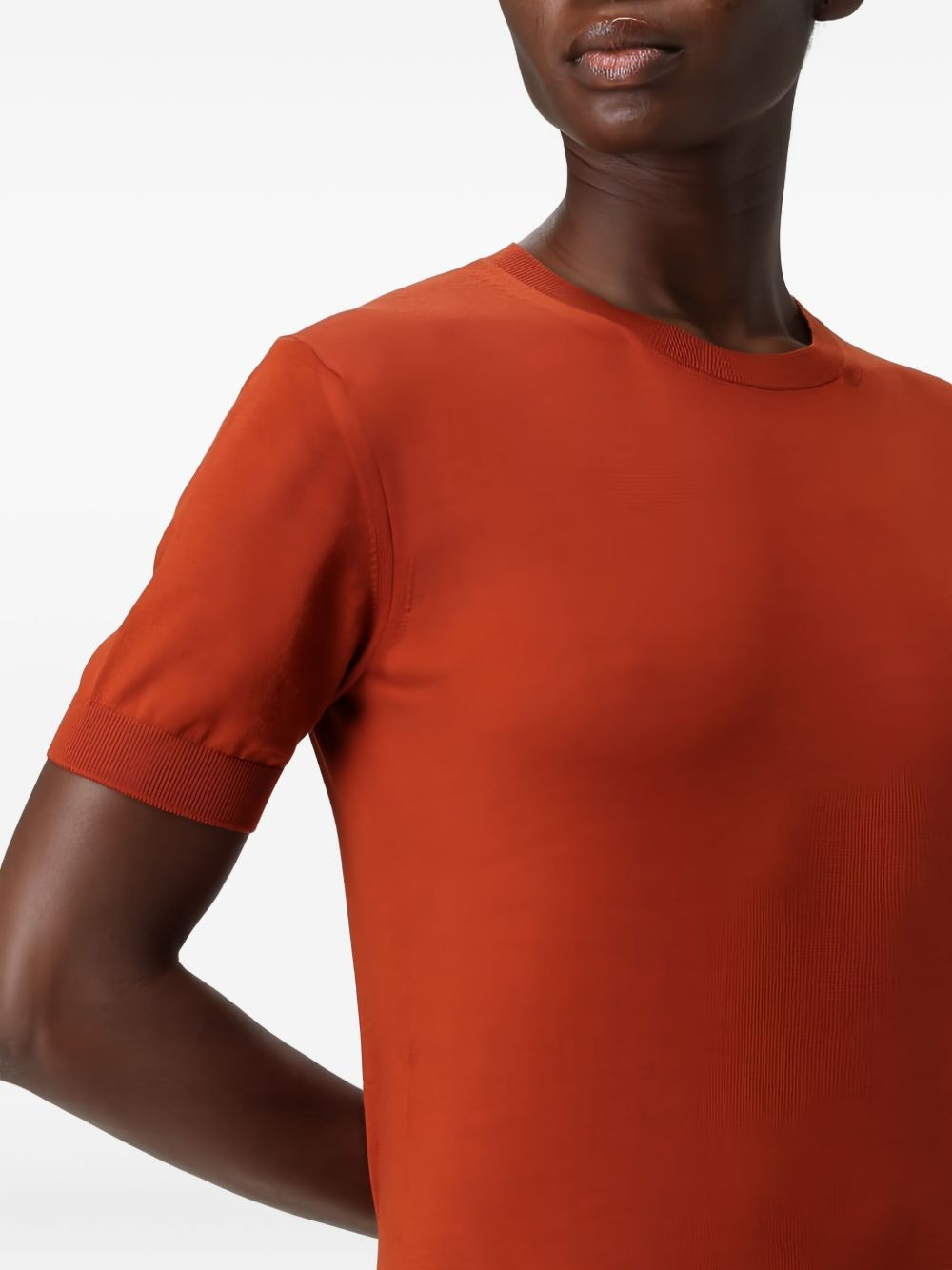 short-sleeve crew-neck sweater - 5