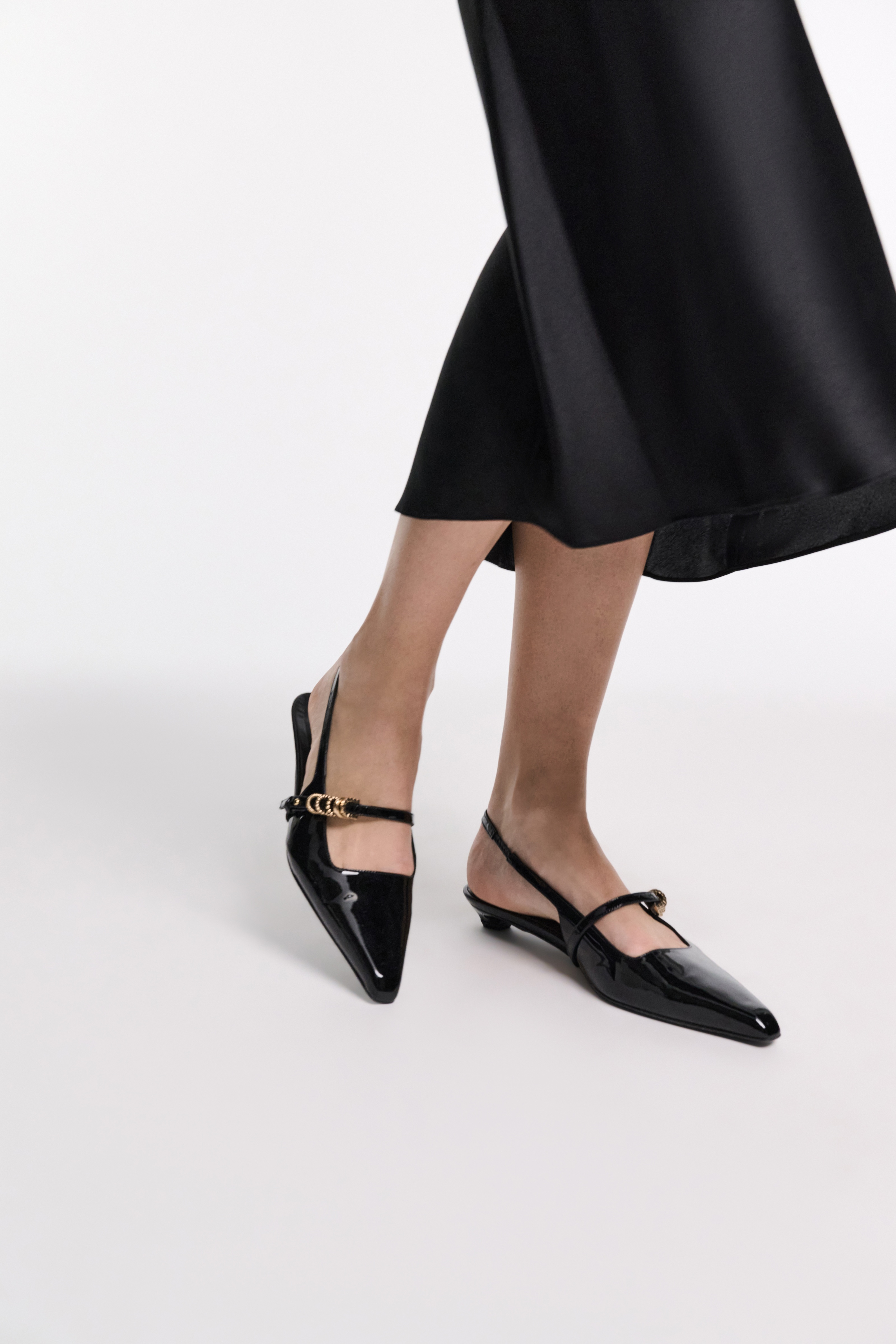 GLOSSY SHINE slingback flat - 4