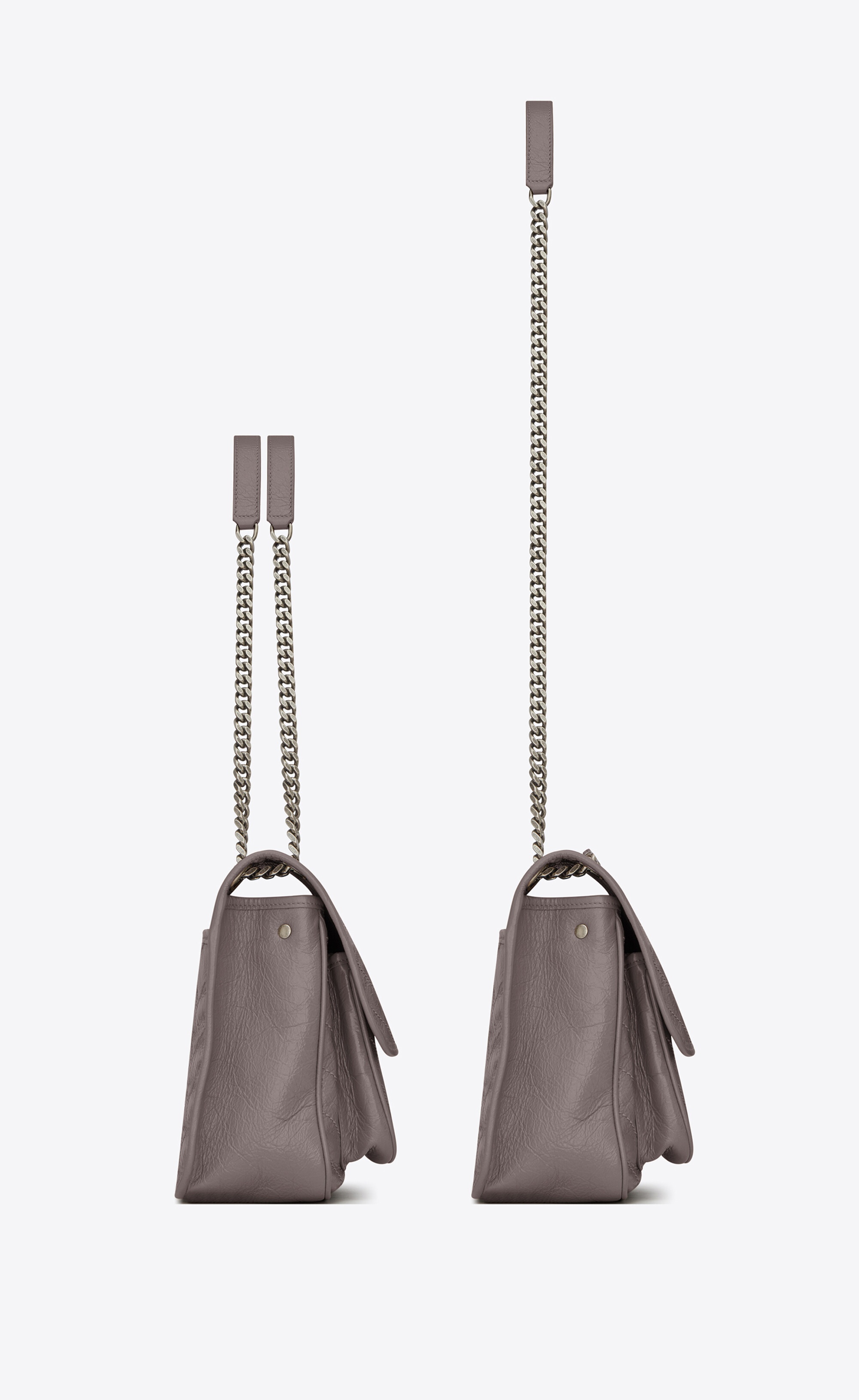 niki medium chain bag in crinkled vintage leather - 5