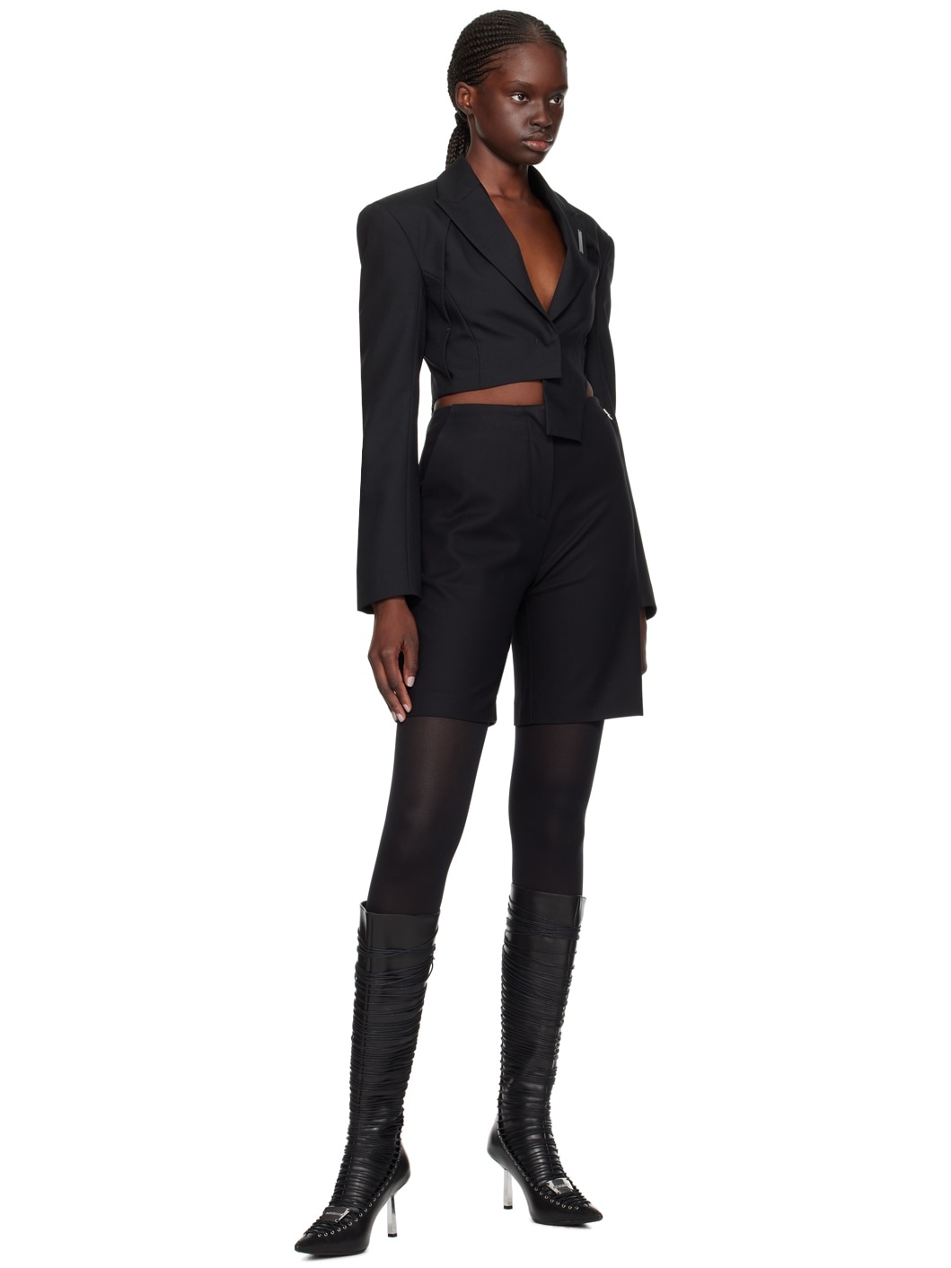 Black Sepal Shorts - 4