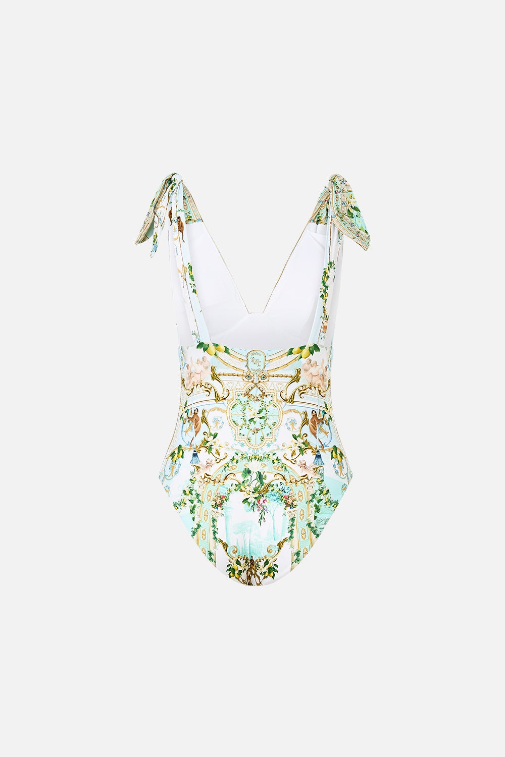 RUCHED TRI - TIE SHOULDER ONE PIECE - 8