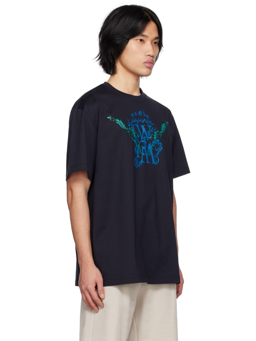 Navy Printed T-Shirt - 2