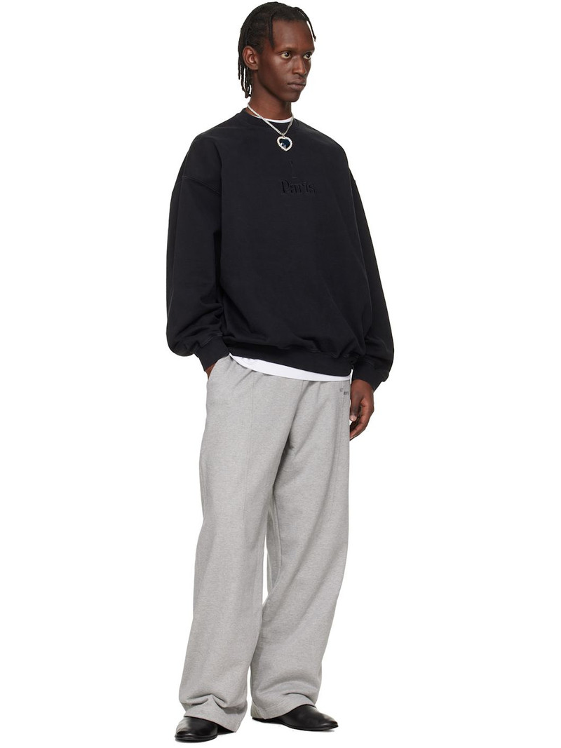 VETEMENTS Black 'Paris' Embroidered Sweatshirt outlook