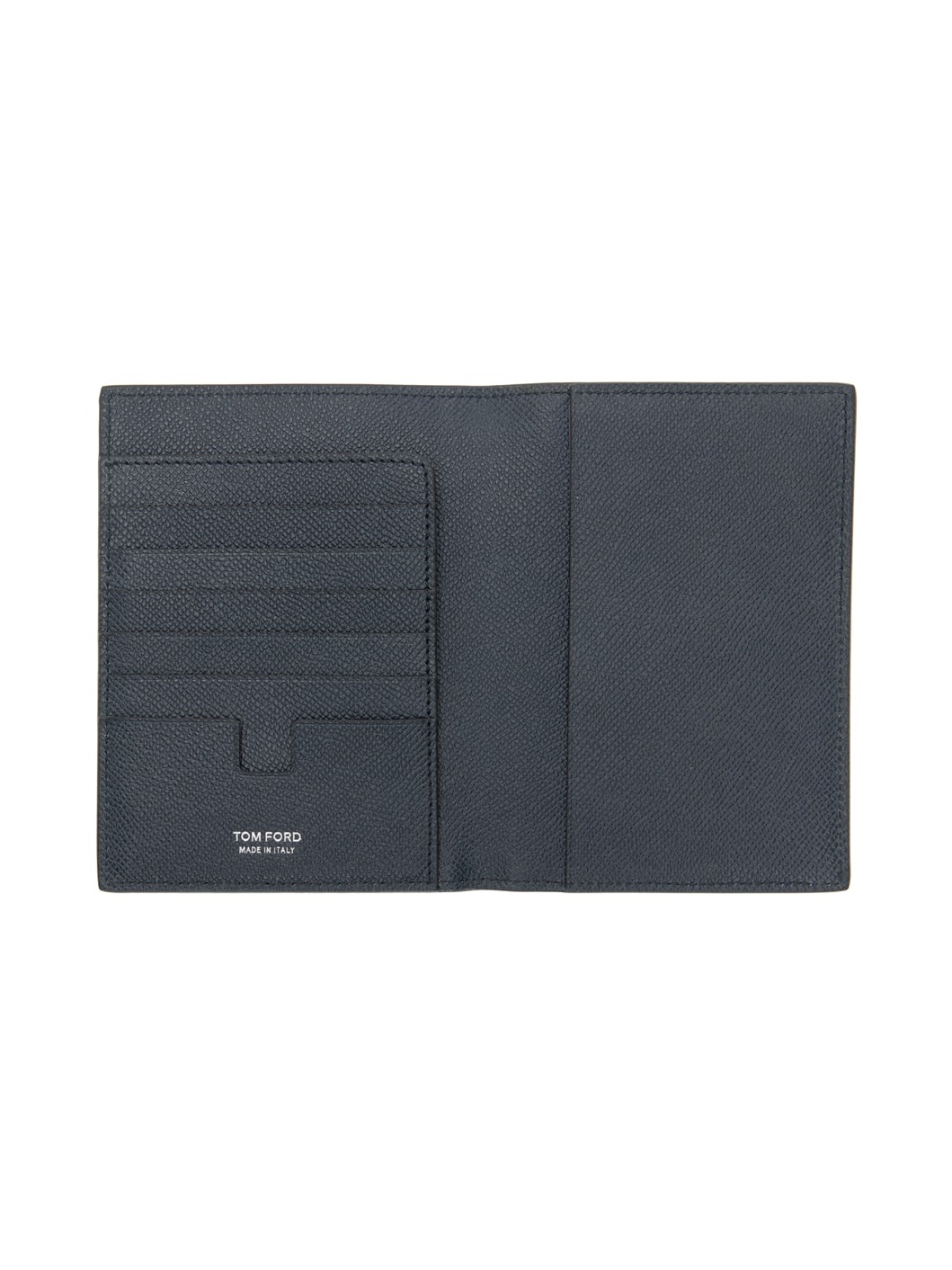 Navy Small Grain Leather Passport Holder - 3