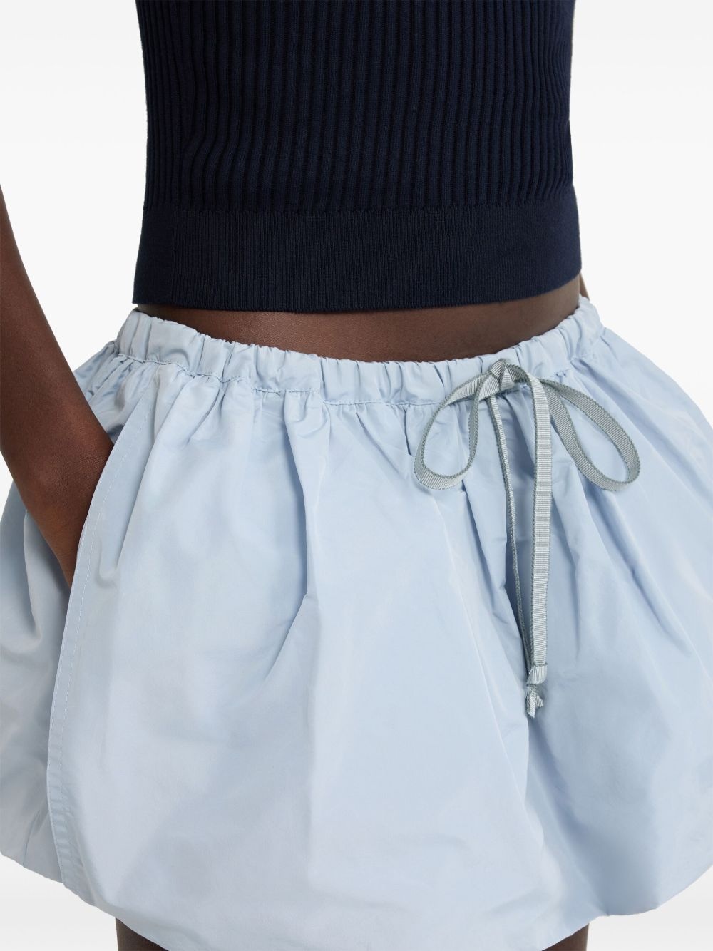 Puffy faille mini skirt - 4