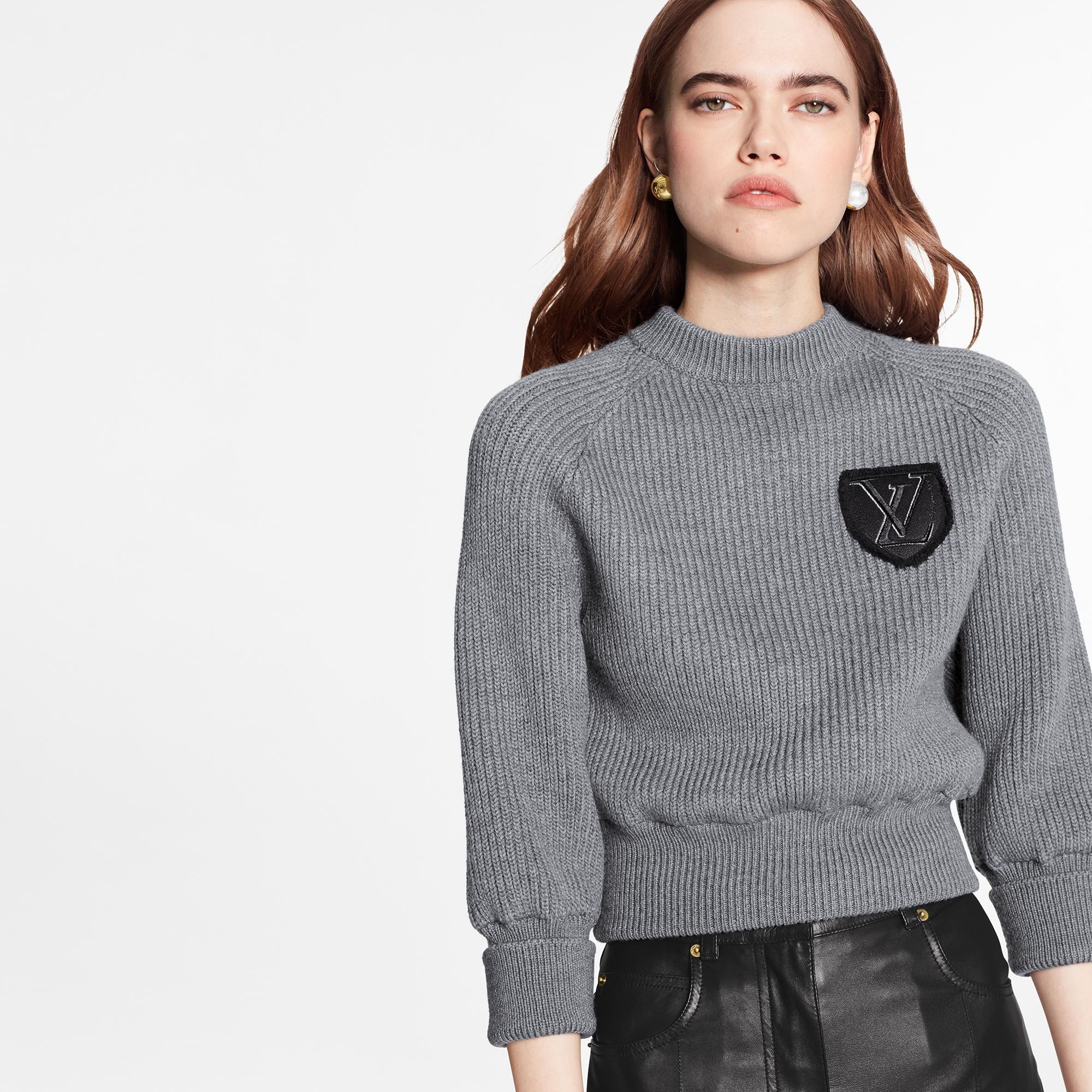 Lv Patch Wool-Knit Sweater - 3