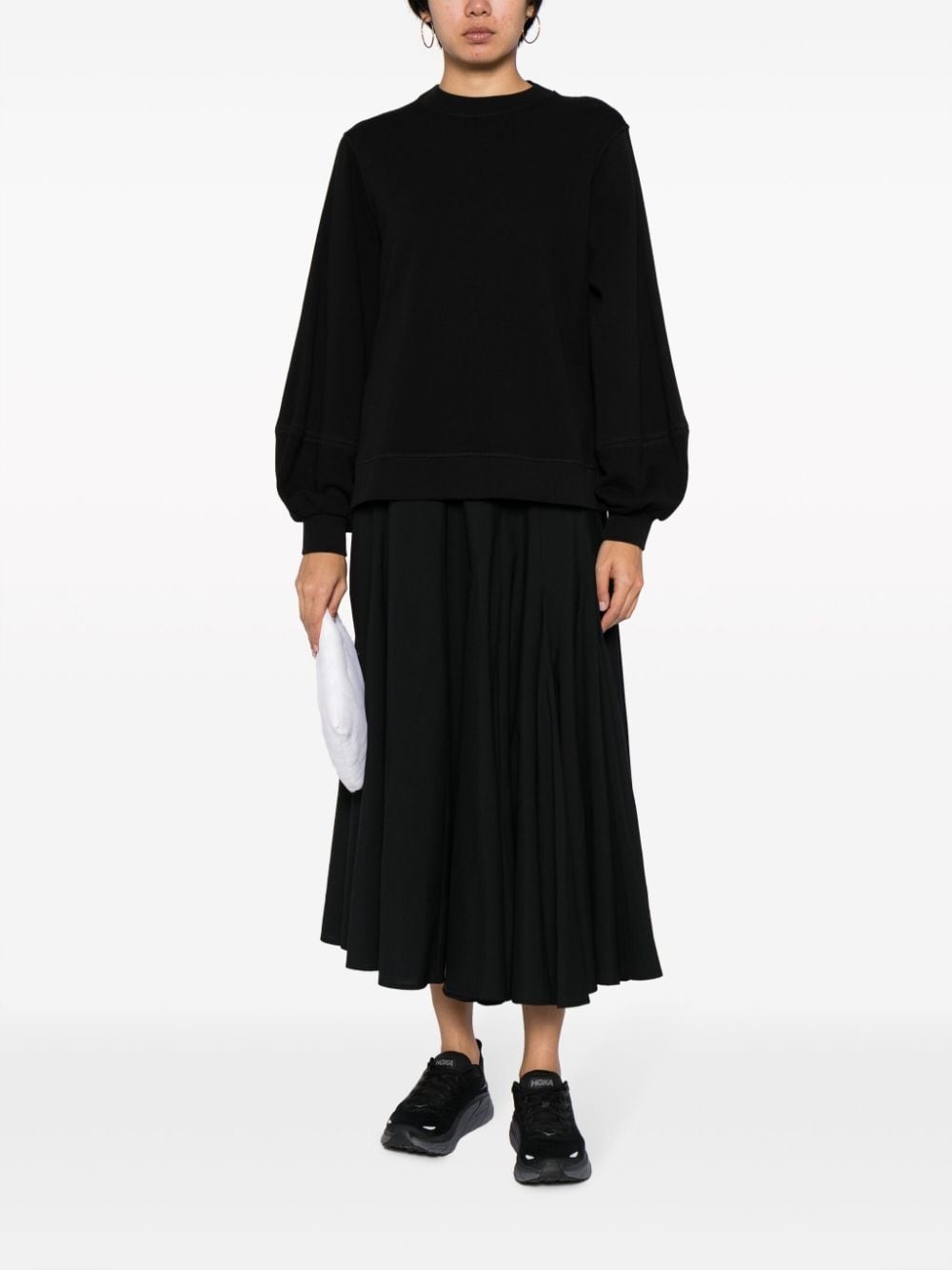 high-waisted wool midi skirt - 2