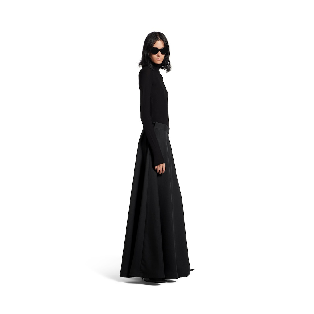 Women's Low Waist Maxi Skirt in Black - 3