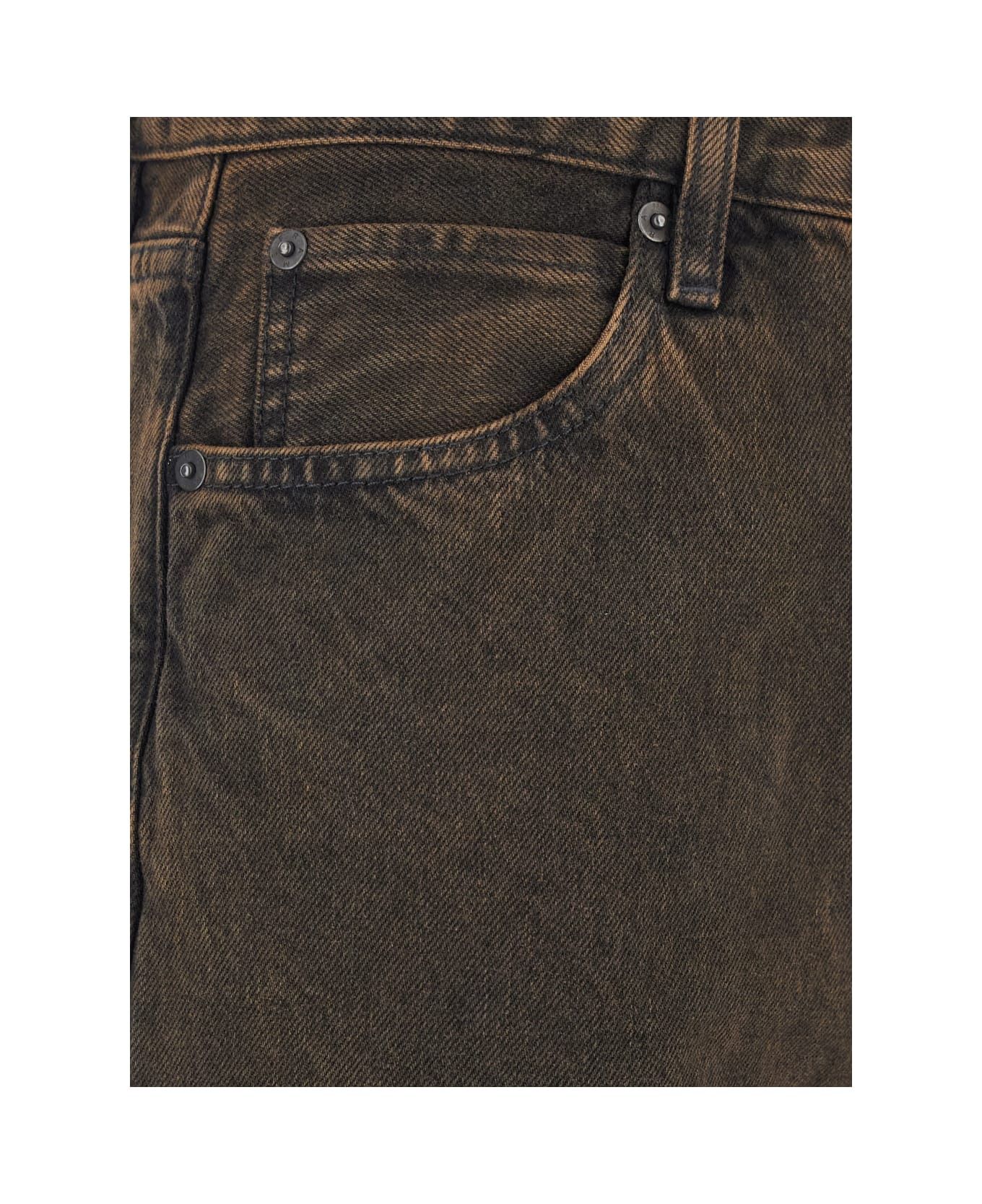'the Collegiate' Brown Jeans With Belt Loops And Wide Leg In Denim Woman - 3