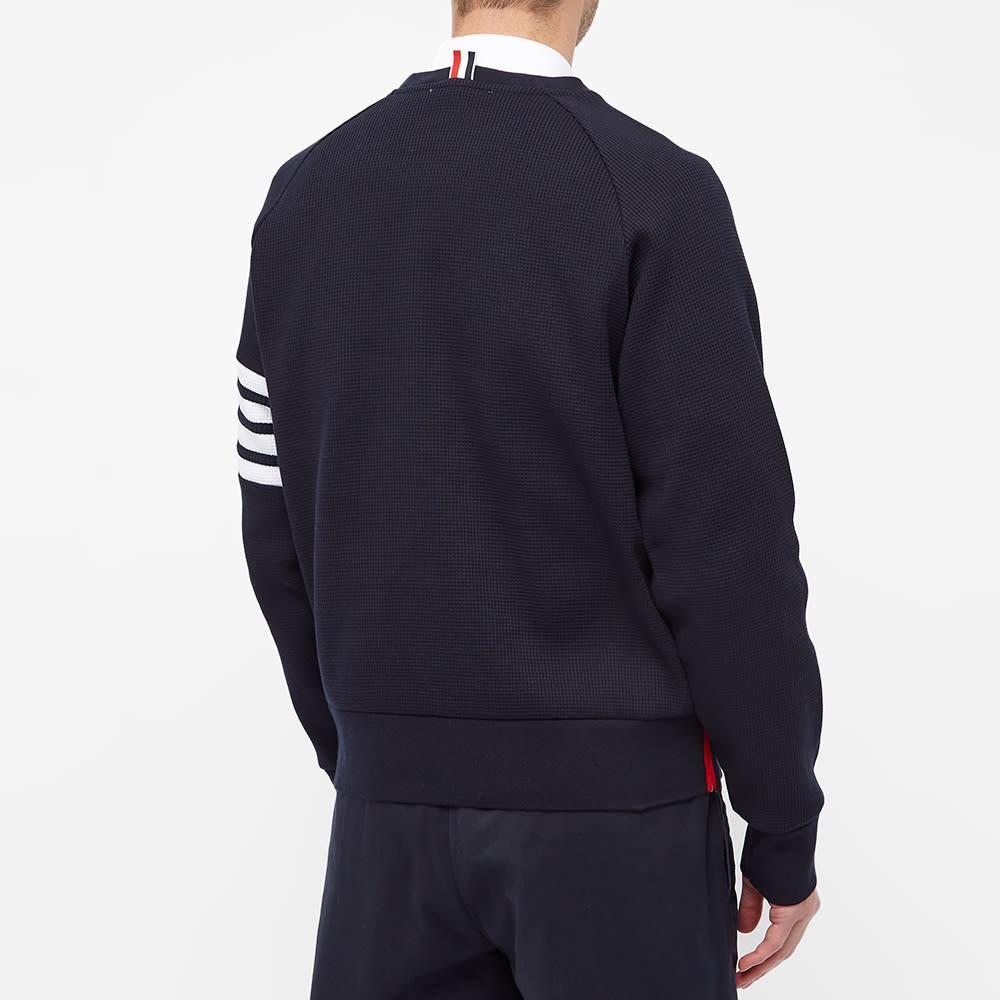 Thom Browne 4 Bar Raglan Sleeve Waffle Crew Sweat - 4