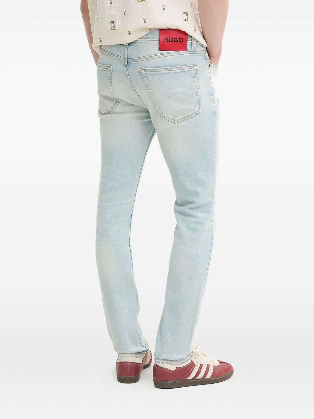logo-plaque slim-fit jeans - 2