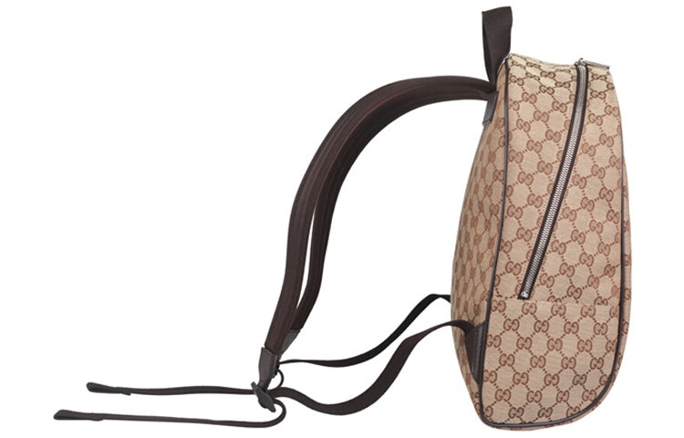 Gucci Logo Leather Logo Canvas schoolbag Backpack Unisex / / Brown Classic 449906-KY9NN-9873 - 4