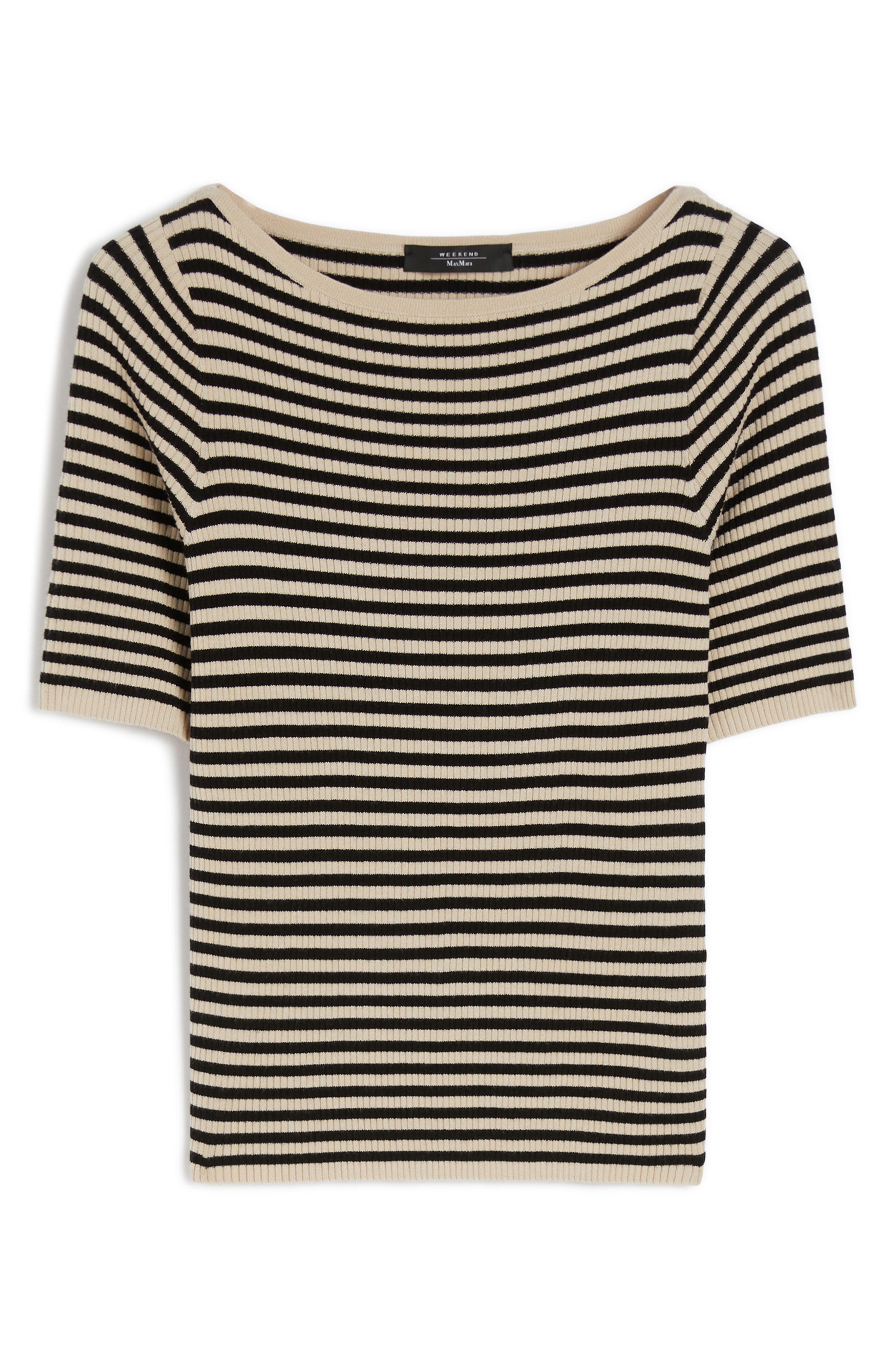 Weekend Max Mara Waser Stripe Rib Sweater in Beige at Nordstrom - 4