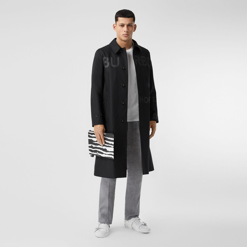 Horseferry Print Cotton Gabardine Car Coat 7