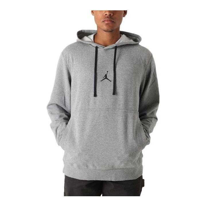 Men's Air Jordan Dri-Fit Air Solid Color Logo Printing Hooded Long Sleeves Gray DA9860-091 - 1