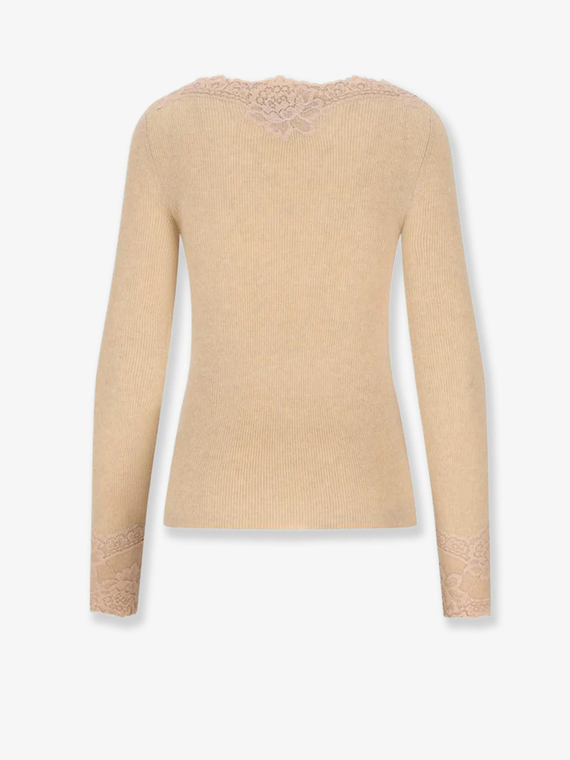 Valentino Cashmere Sweater With Lace Inserts outlook