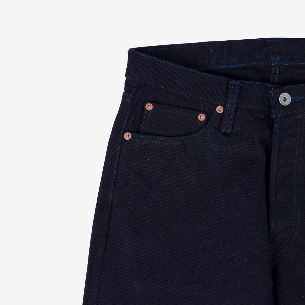 IH-888S-14ii 14oz Selvedge Denim Mid/High Rise Tapered Cut Jeans - Indigo/Indigo - 10
