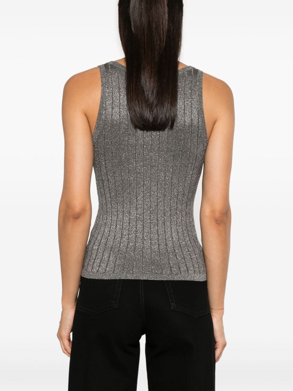 lamé tank top - 4