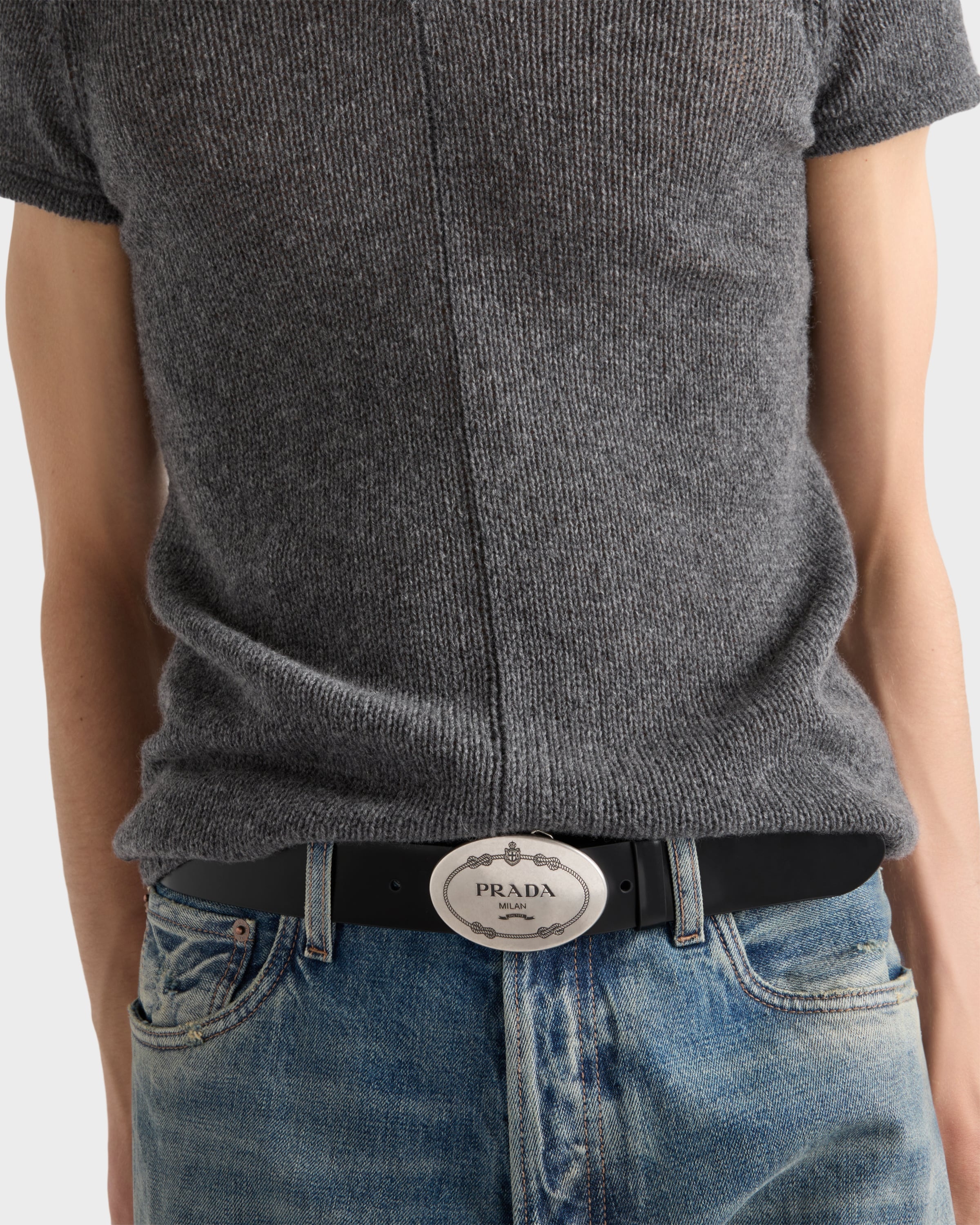 Brushed leather belt - 2