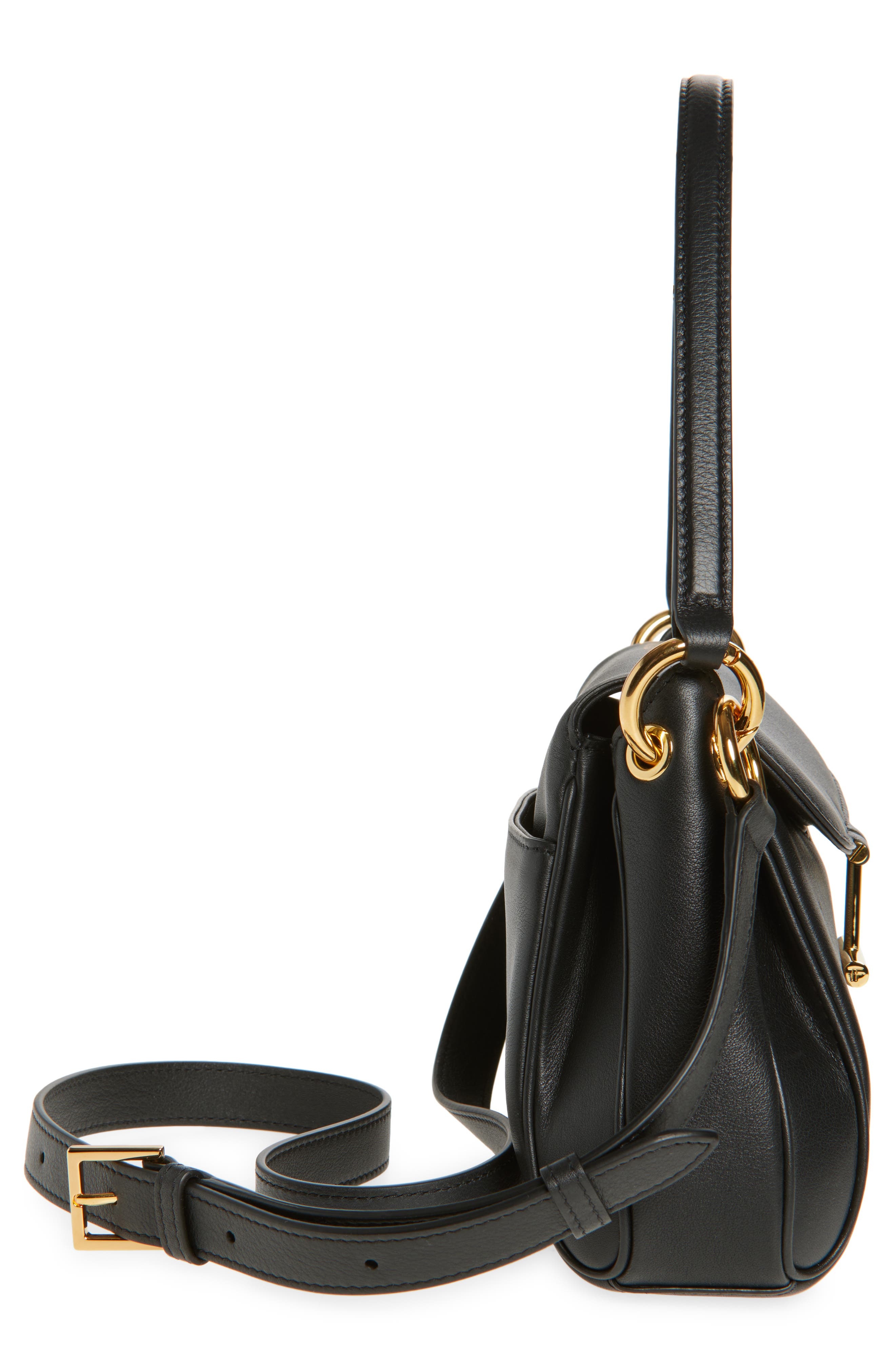 TOM FORD Small Tara Leather Shoulder Bag in Black at Nordstrom - 6