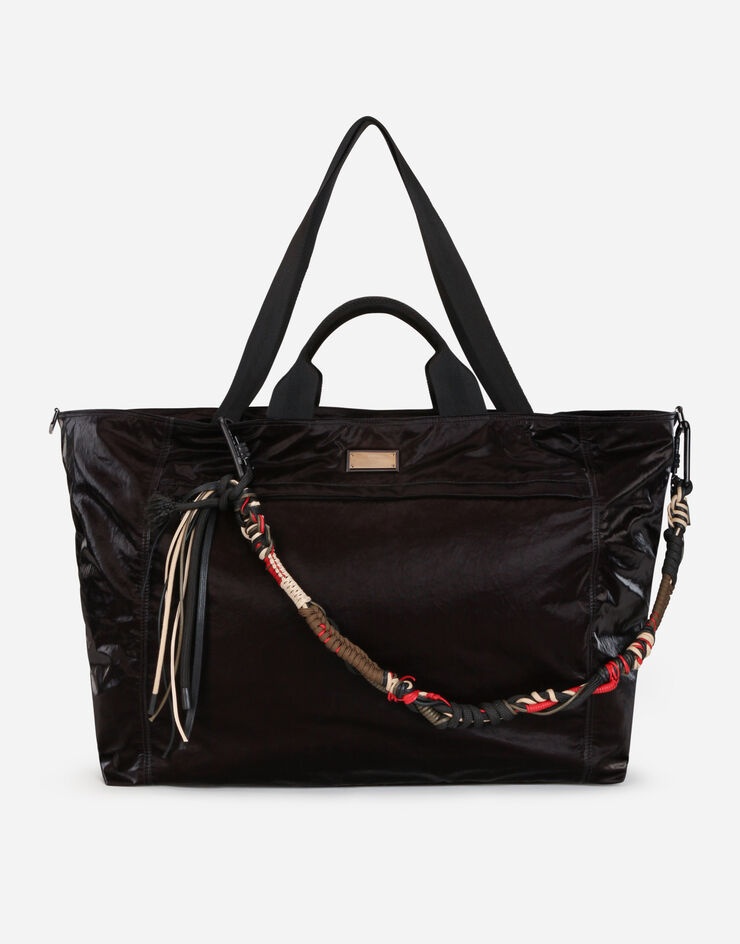 Nero Sicilia dna nylon travel bag with branded tag - 1
