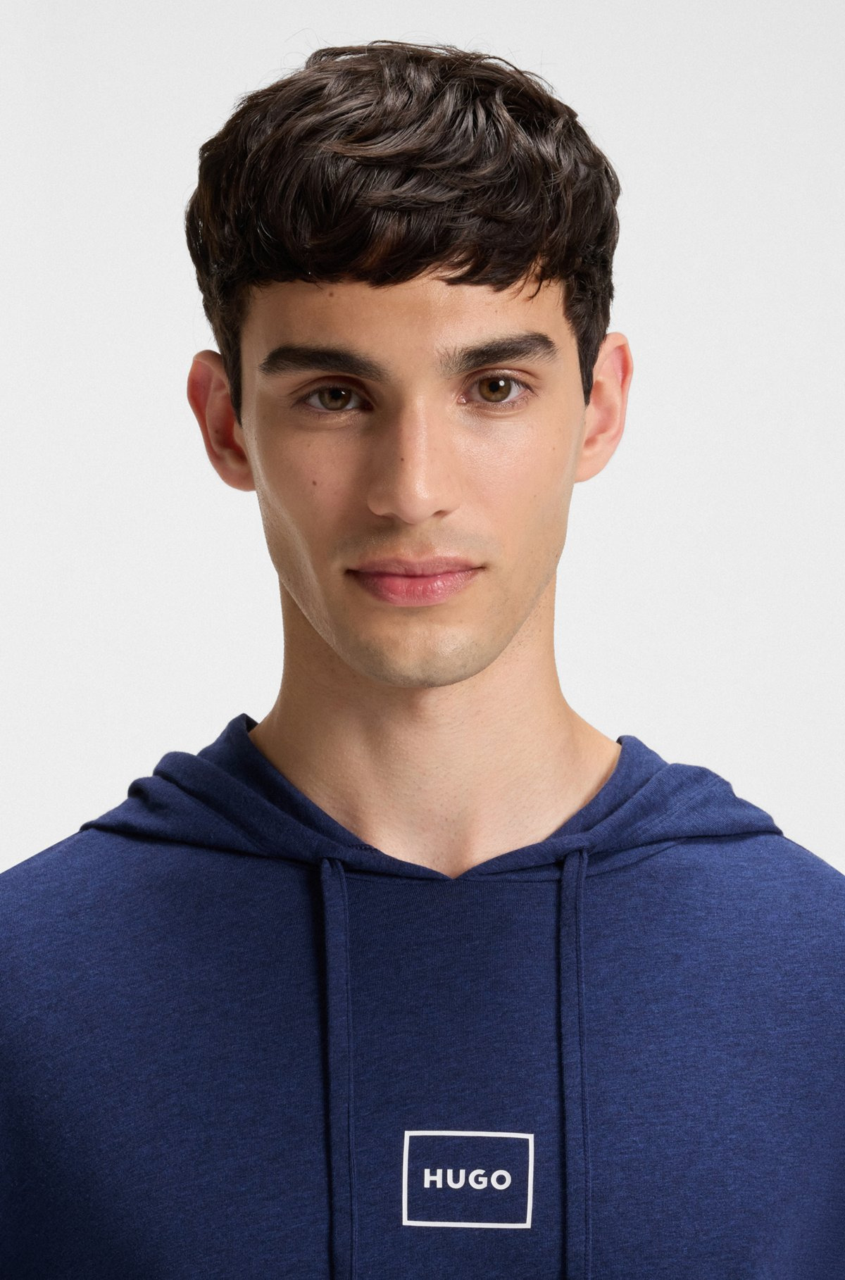 STRETCH-COTTON HOODIE WITH LOGO PRINT - 5
