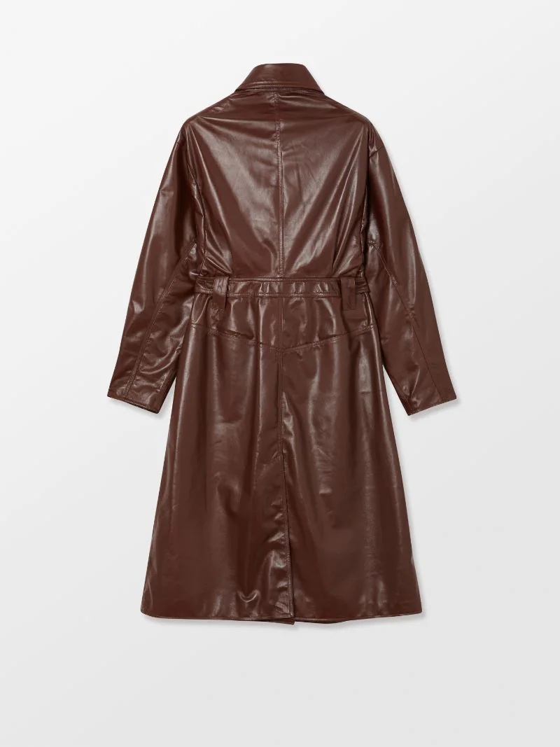 LEATHER TRENCH DRESS - 9